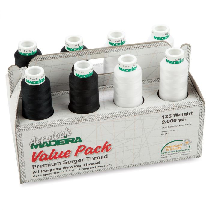 Madeira Aeroflock Serger Thread Natural White 8020 – Aurora Sewing Center